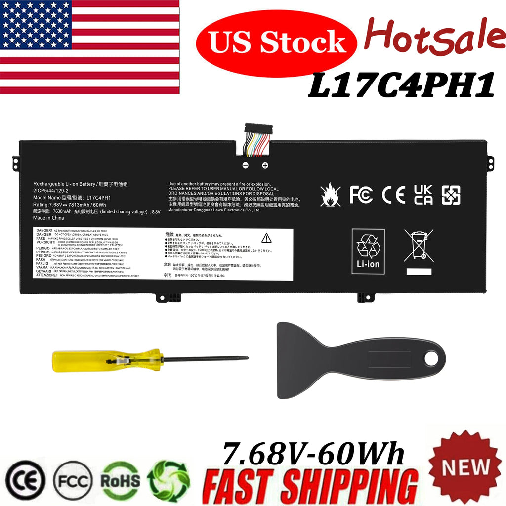 L17C4PH1 60Wh Battery for Yoga 7 Pro Pro-13IKB C930 C930-13 C930-13IK C930-13IKB