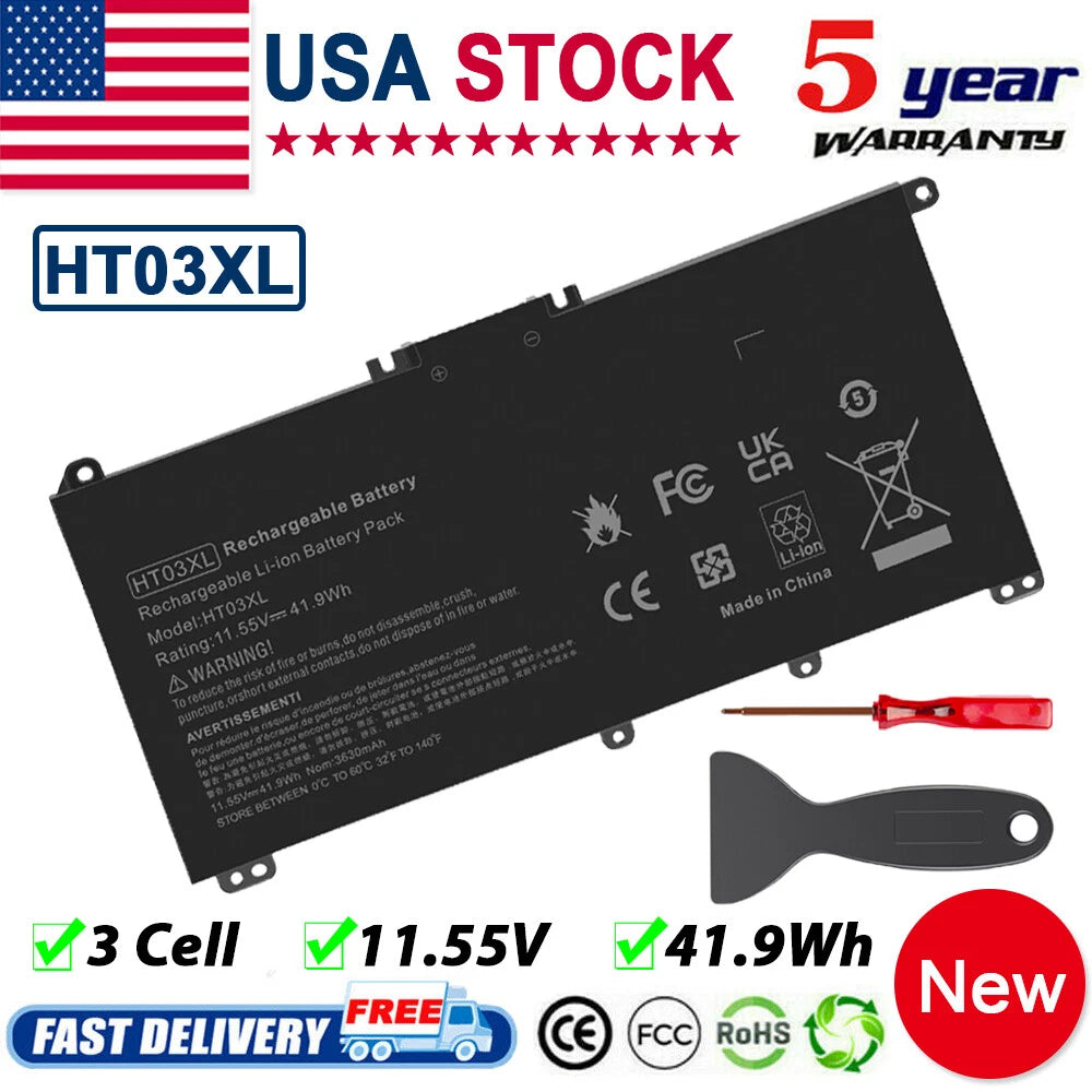 New HT03XL Battery for HP Pavilion 15-DW0000 17-BY0000 17-CA 15-EF0000 HSTNN-DB8