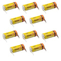 10x OmniCel ER14335 3.6V 1.65Ah 2/3AA Lithium Battery w/ Tabs RFID AMR Backup