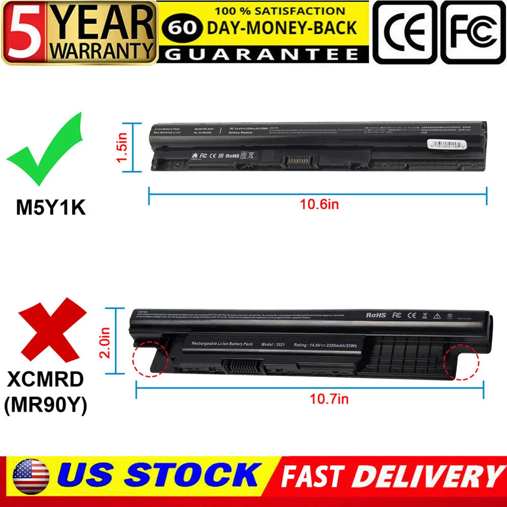 Battery For Dell Inspiron 3451 5451 5551 5555 5558 5559 5755 M5Y1K K185W
