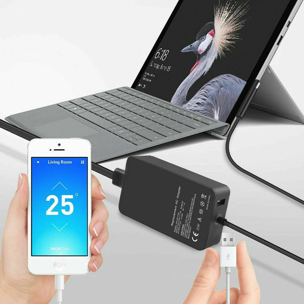 44W Adapter Charger For Microsoft Surface Pro 3 4 5 6 Go Laptop 2 Book / RT/Go
