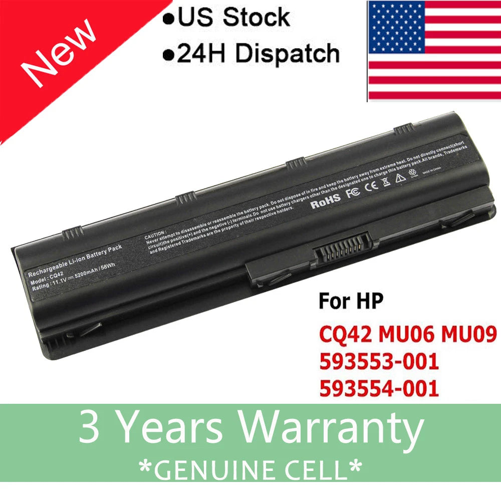 Battery for HP G32 G42 G56 G6 G62 G62T-100 G7 G72 G72-B66US G62t G72t G4-1015DX