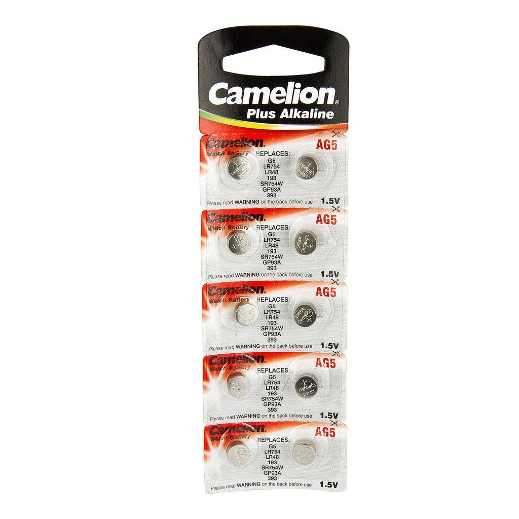 40 Pk Camelion AG5 LR754 393 309 193 LR48 D309 D393 Alkaline Buton Cell Battery