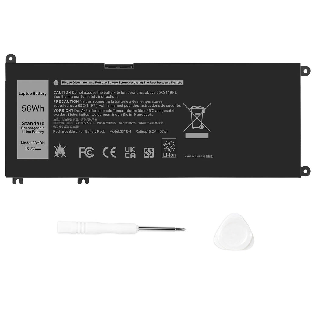 LOT 33YDH Battery For Inspiron 15 17 7000 Latitude 3380 3480 3490 3590 3580 56Wh