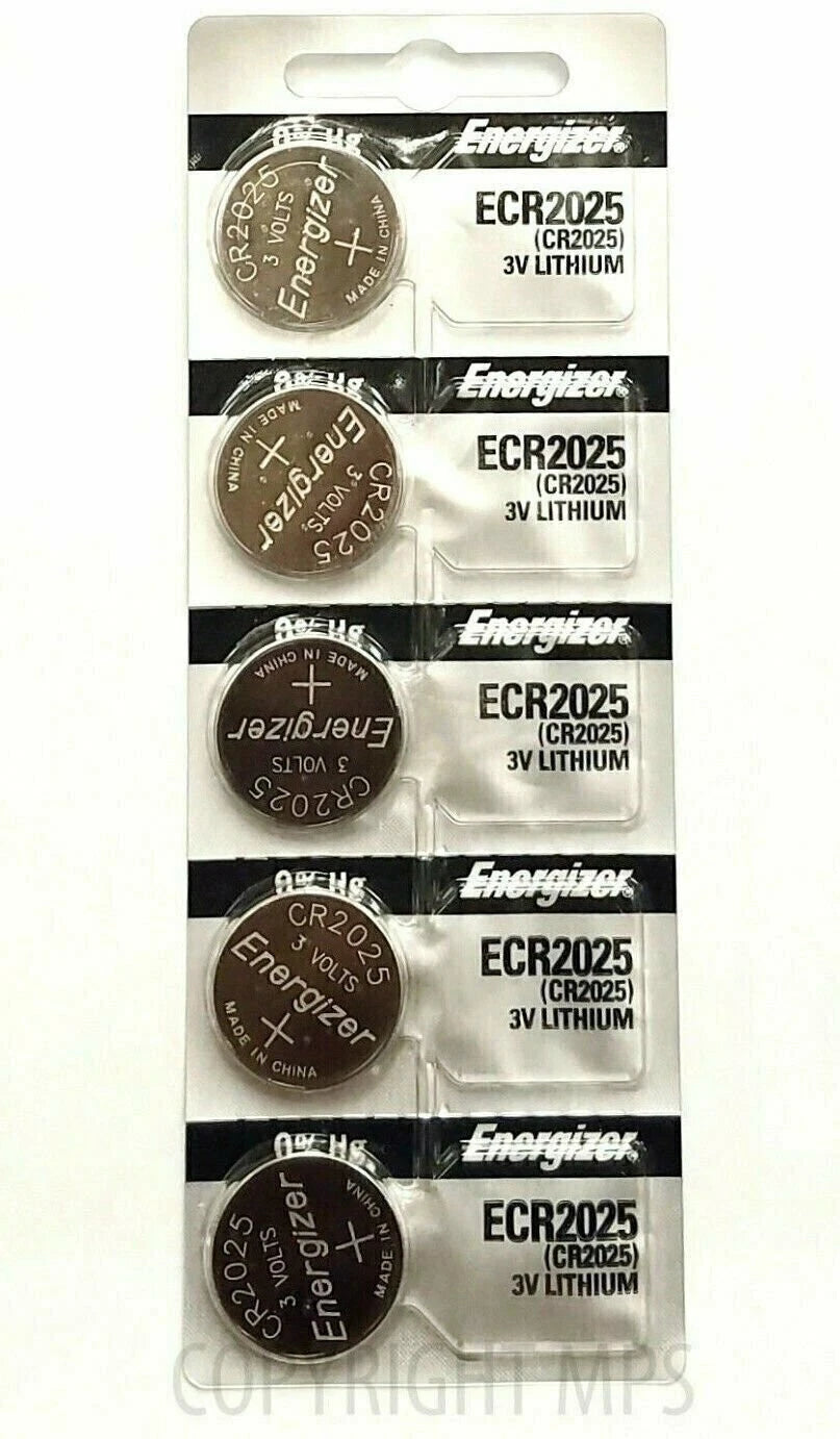 5 pcs Energizer CR2025 CR ECR 2025 3v Battery