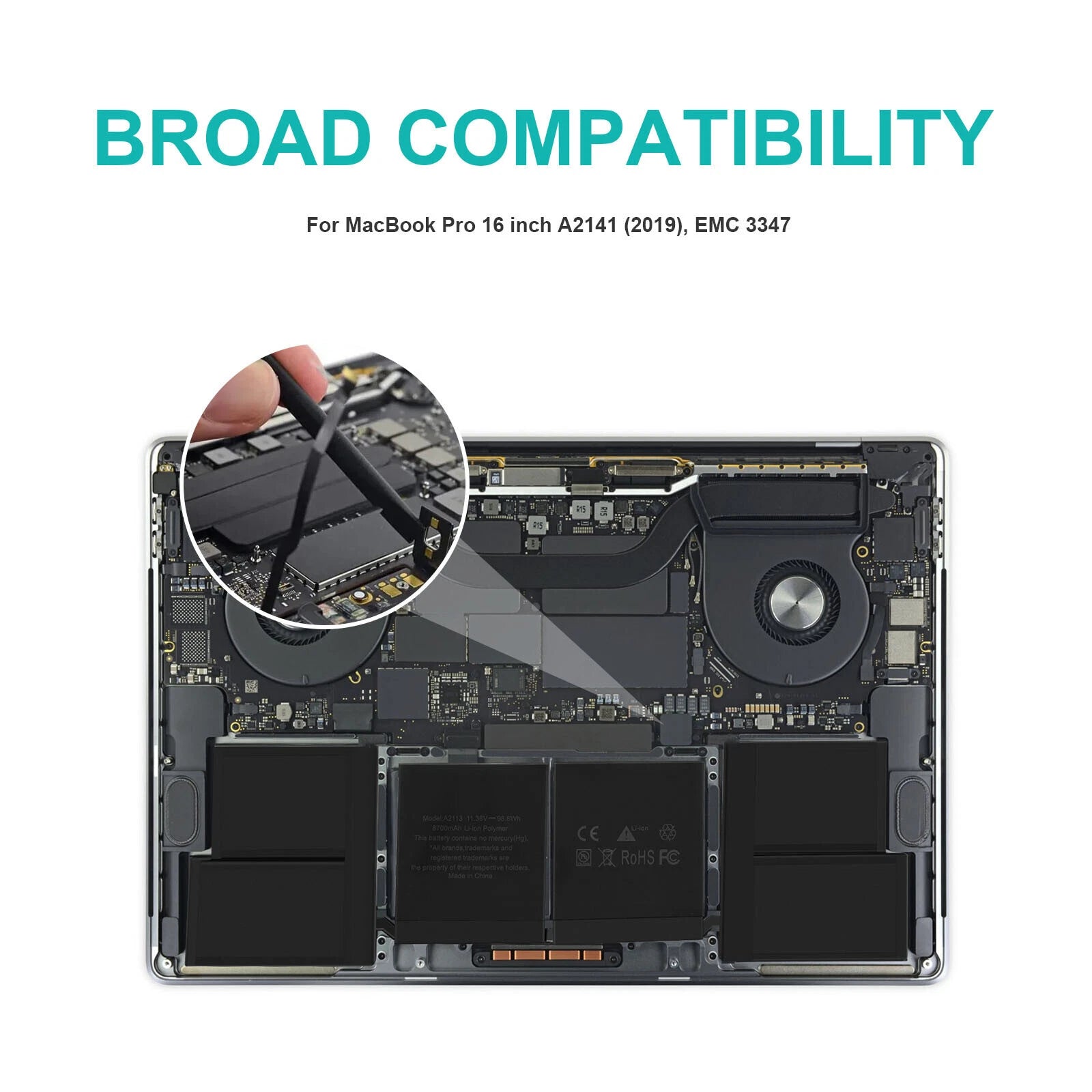 ?New 99.8Wh A2113 Battery for Apple MacBook Pro Retina 16" 2019 Year MVVL2LL/A