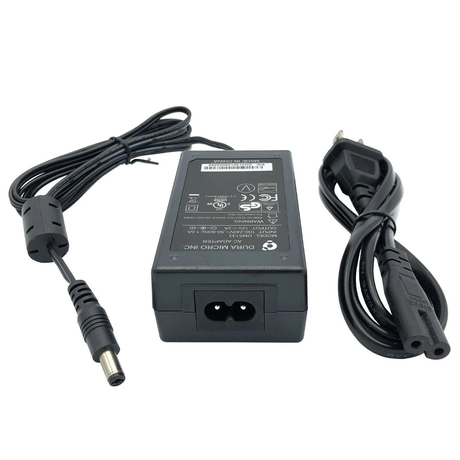 NEW Original Dura Micro Inc DM5133 AC Adapter 12V 2A 24W Power Supply 5.5x2.1mm