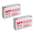 2PC NPP NP6-12Ah 6V 12Ah AGM VRLA General Series Battery