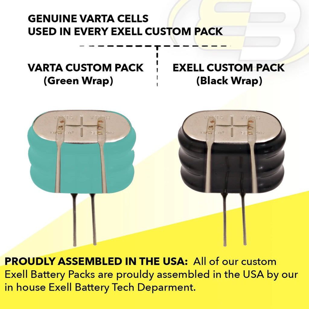 Exell 3.6V 3/V150H NiMH 4-PIN Battery