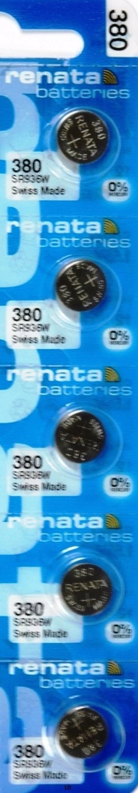 380 RENATA SR936W (5 piece) SR936 WATCH BATTERY New packaging Authorized Seller