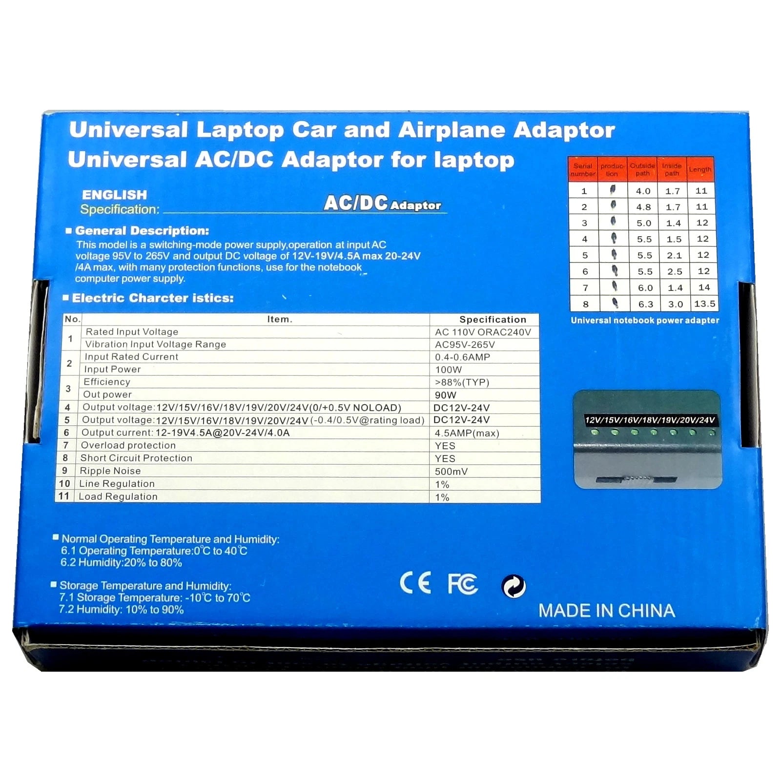 90 Watt 10tip Universal AC Adapter Power Supply Battery Charger for Laptop Noteb