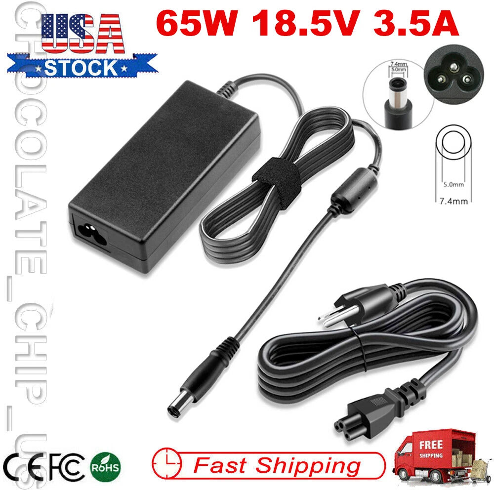 65W Laptop Charger AC Adapter for HP Pavilion Compaq EliteBook Probook Series