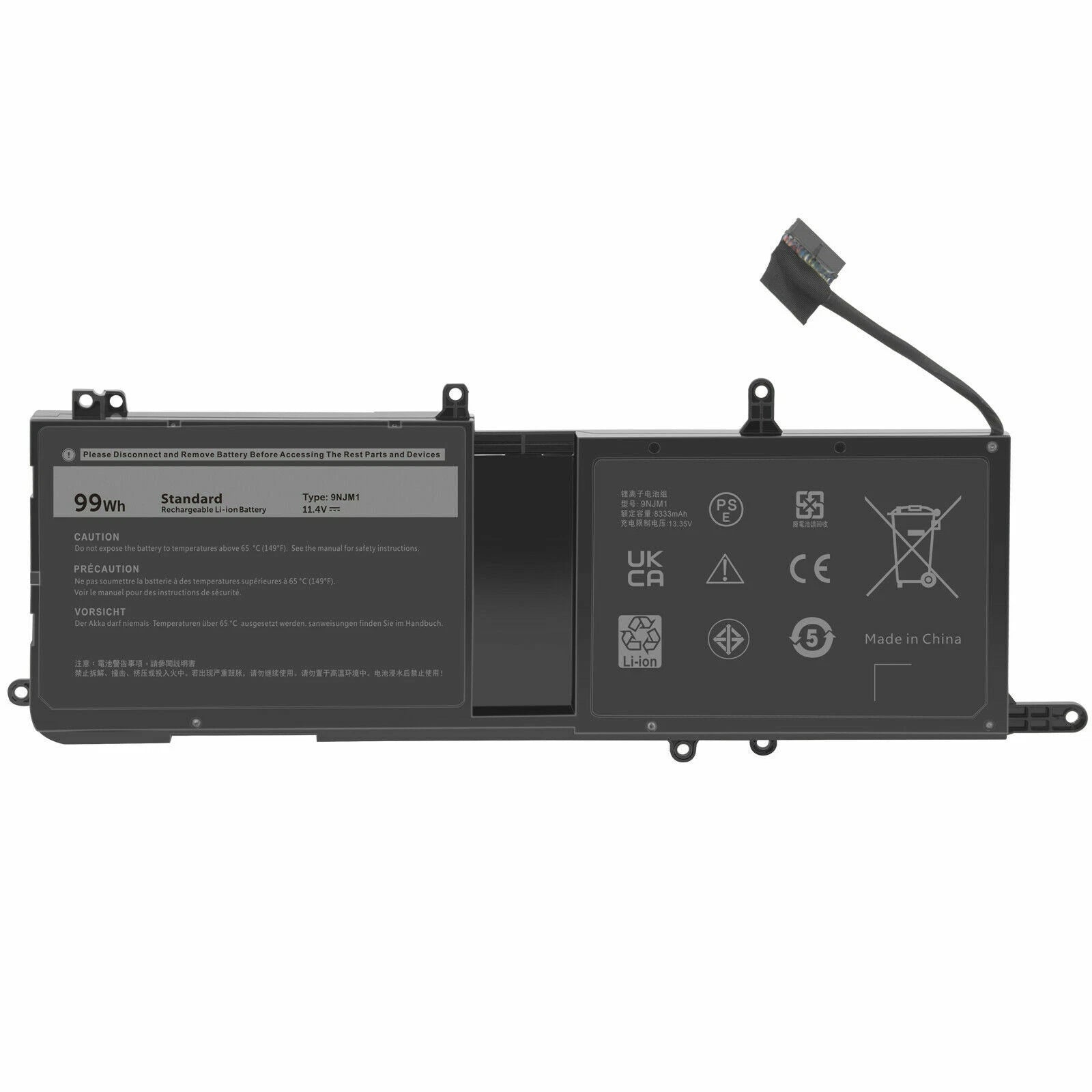 9NJM1 MG2YH Battery for Dell Alienware 15 17 R3 R4 R5 09NJM1 HF250 0546FF 99Wh