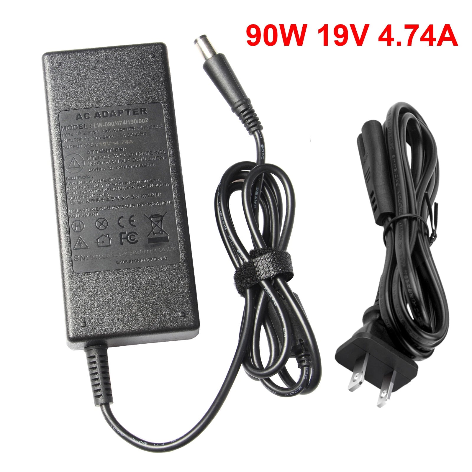 90W AC Adapter For HP G62 G60 Pavilion DV4 DV5 DV6 DV7 Power Supply US