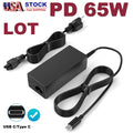 LOT OF 65W USB-C Type-C Adapter Laptop Charger For Lenovo/HP/Samsung/Acer/Dell