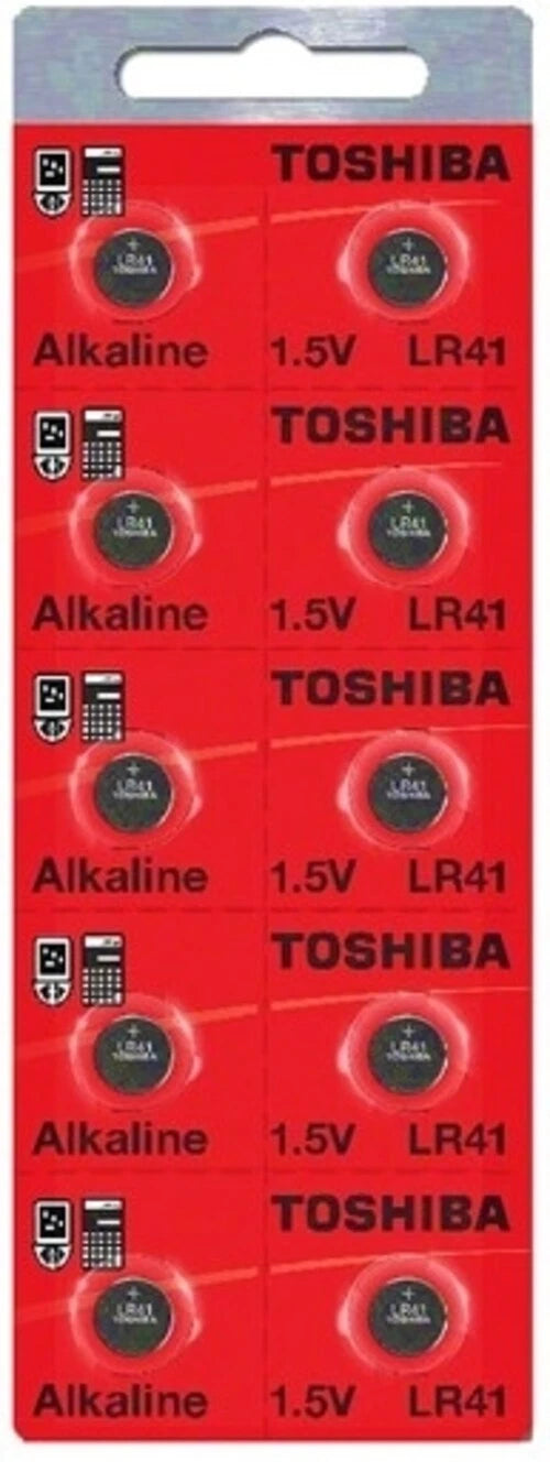 LR41 / AG3 Toshiba 1.5V Alkaline Pack Of 40 Button Cell Batteries EXP 2024