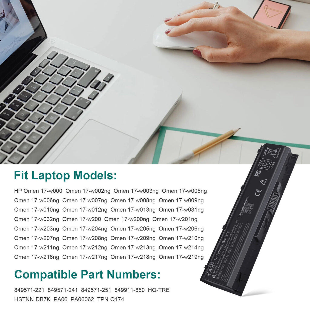 PA06 Battery for HP HSTNN-DB7K 849911-850 849571-251 849571-221 849571-241
