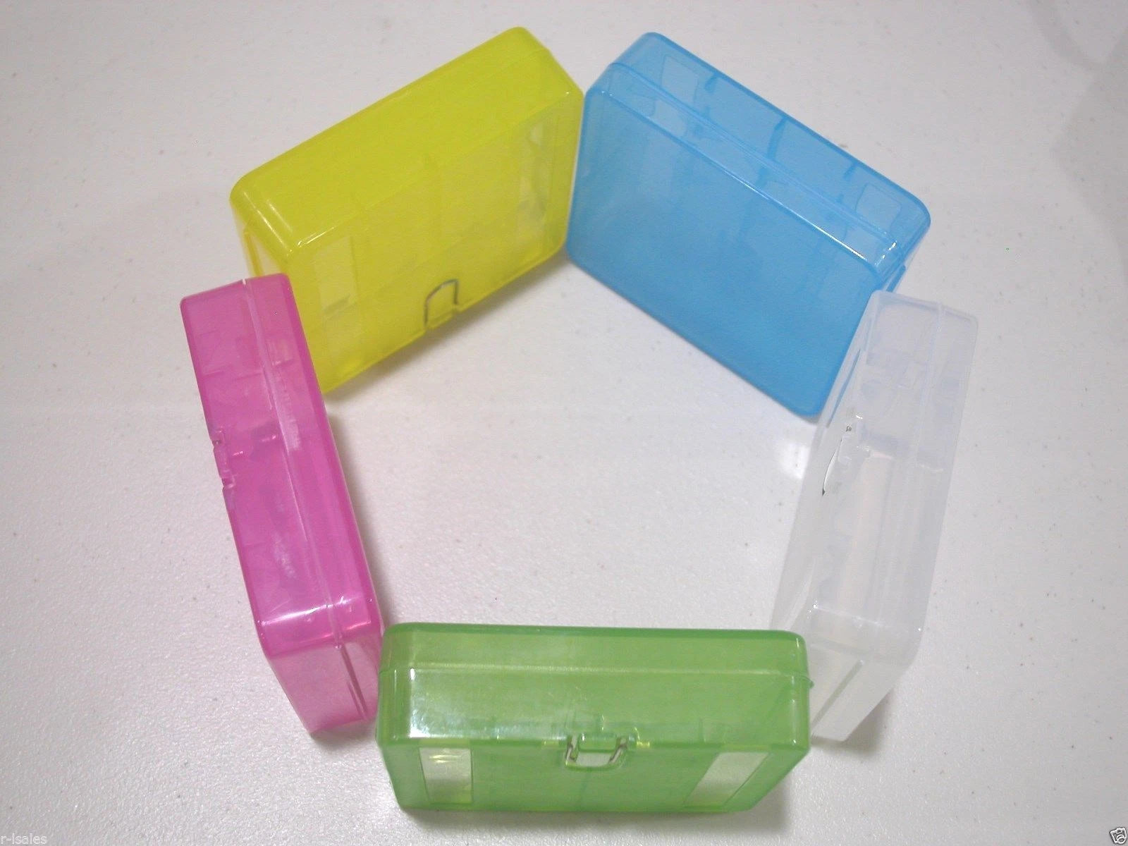 5 pc asstd Hard Plastic Case Holder Storage Box For 4 x 18650 Battery (4 bay)