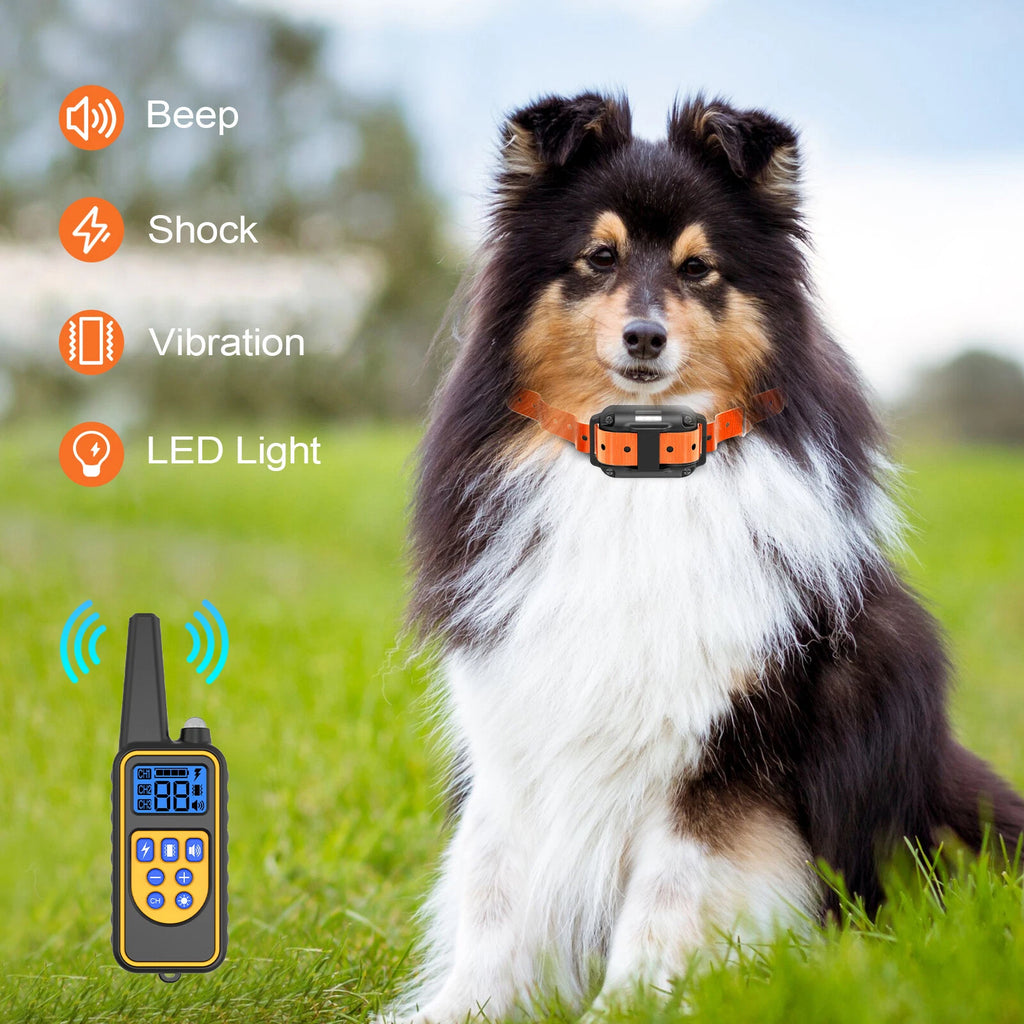3000ft Dog Training Electric Shock Training Collar Dogs Vibration Sound E-Shock