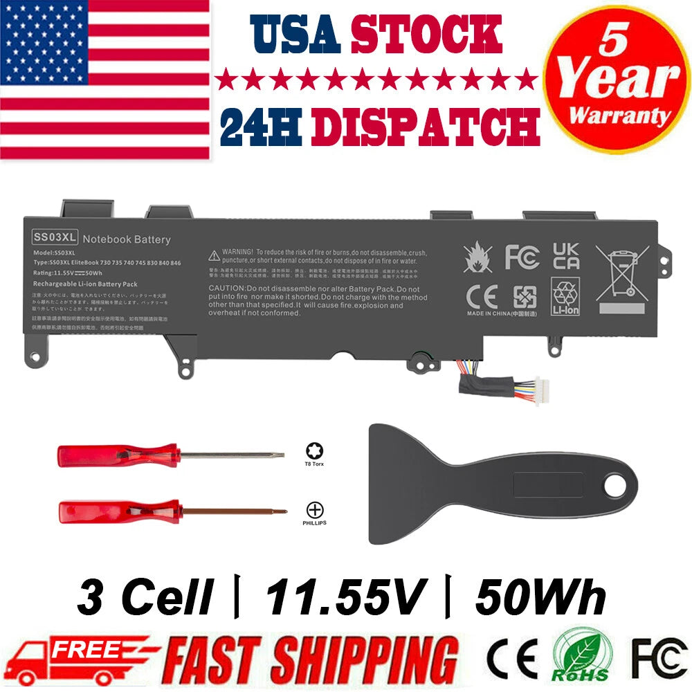 SS03XL Battery For HP EliteBook 735 745 830 836 840 846 G5 933321-855 50Wh