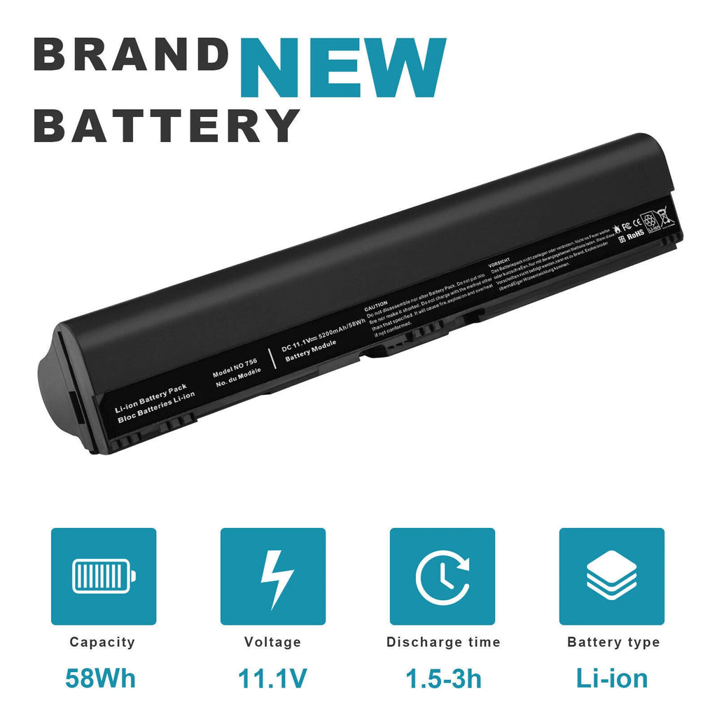 Battery for Acer Aspire Aspire One 756 AL12X32 AL12A31 AL12B31 AL12B32 5200mAh