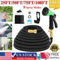 Stronger Expandable 3X Flexible Garden Hose Water Hose w Spray 50,75,100,150FT