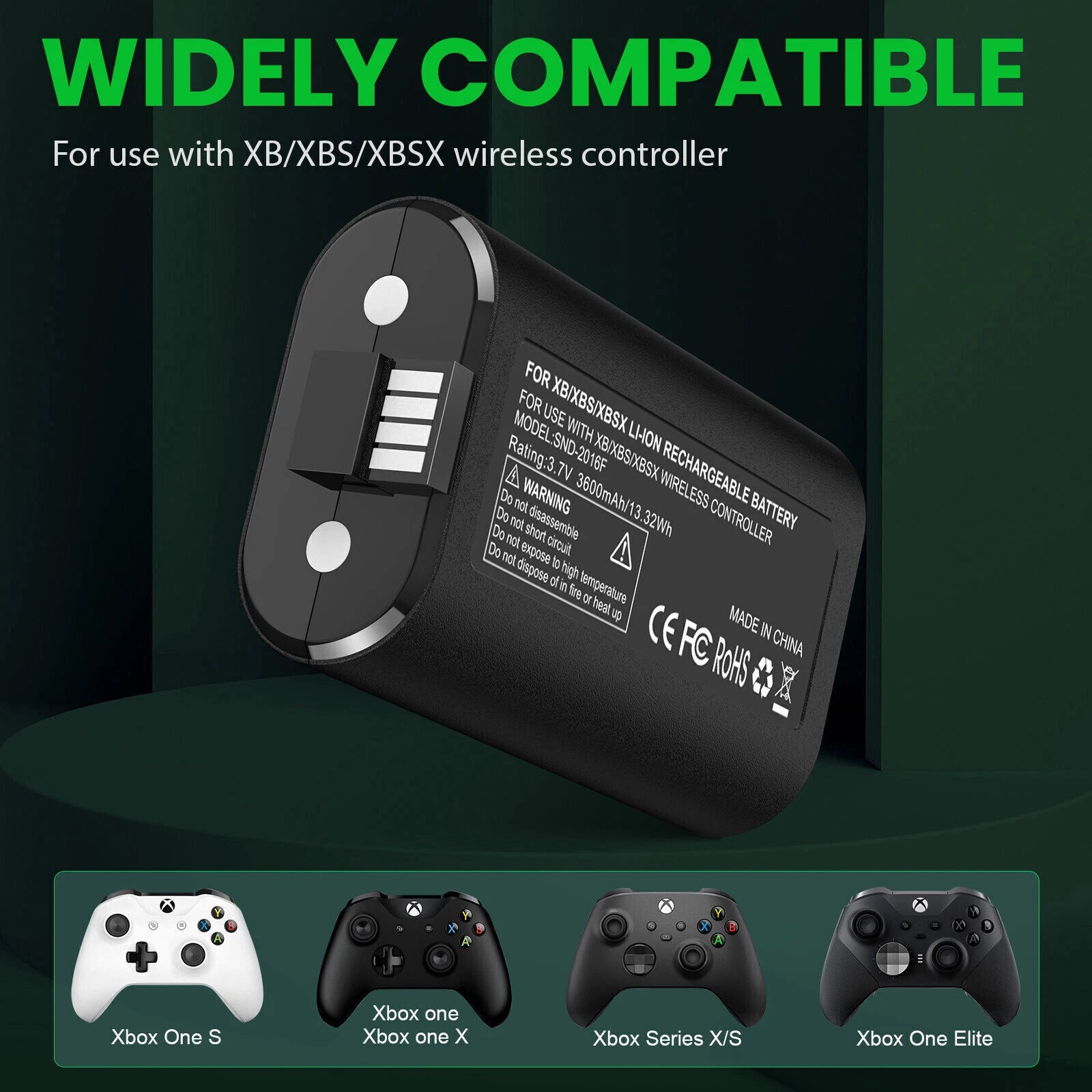 2x for Xbox Series X|S/Xbox One Rechargeable Controller Battery Pack Newest