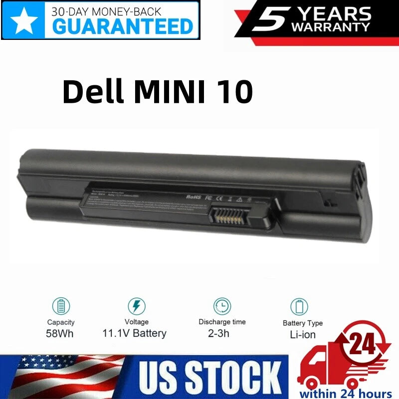 Battery for Dell Inspiron Mini 10 10V 1010 1010N 1011 1011V 11z 1110 58Wh