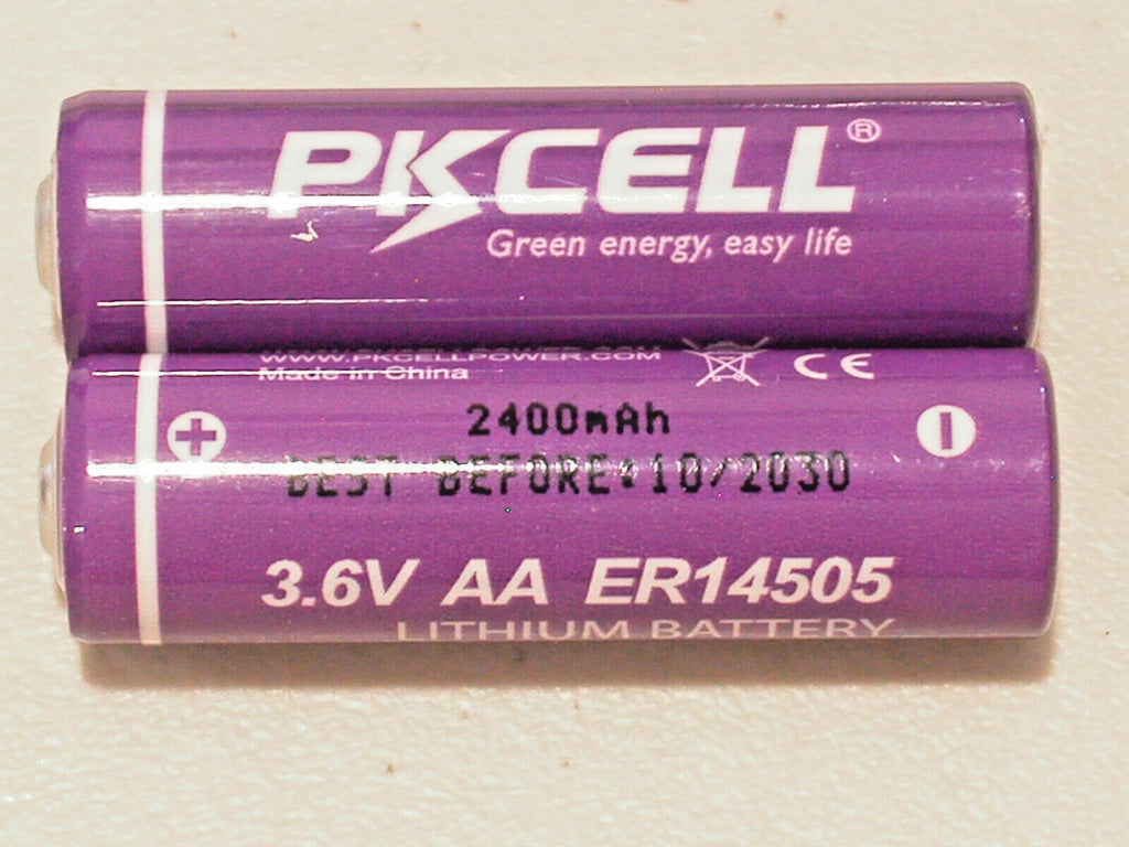 4 NEW ER14505 AA 14505 3.6v lithium battery 2400mAH 2.4Ah Li-SOCI2 PKCELL