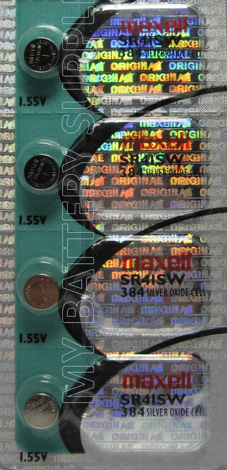 4 Pcs Maxell 384 Button Cell 1.55V Batteries