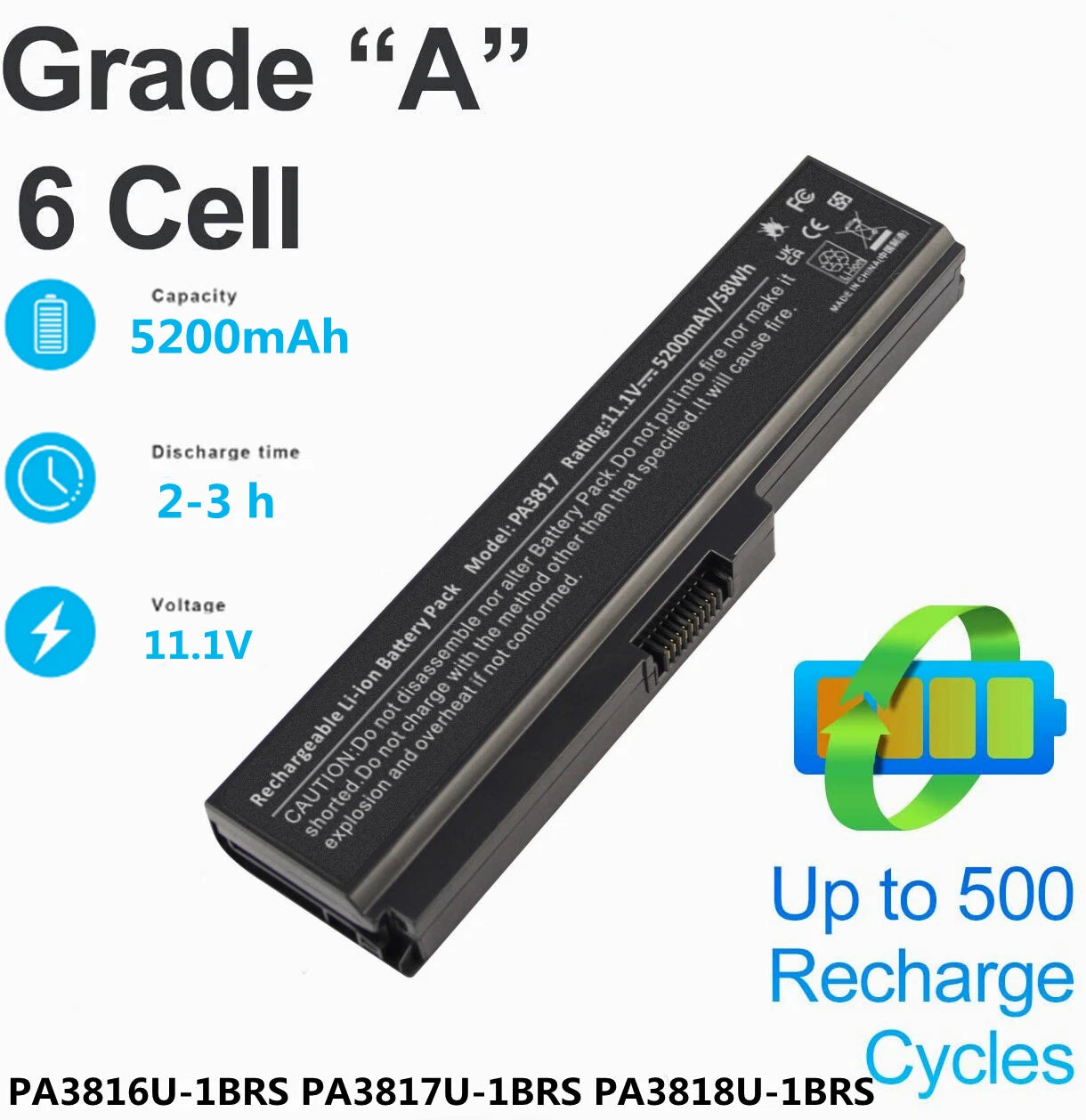 PA3817U-1BRS PA3819U-1BRS Battery for Toshiba Satellite L650 L655 L645 P745 New
