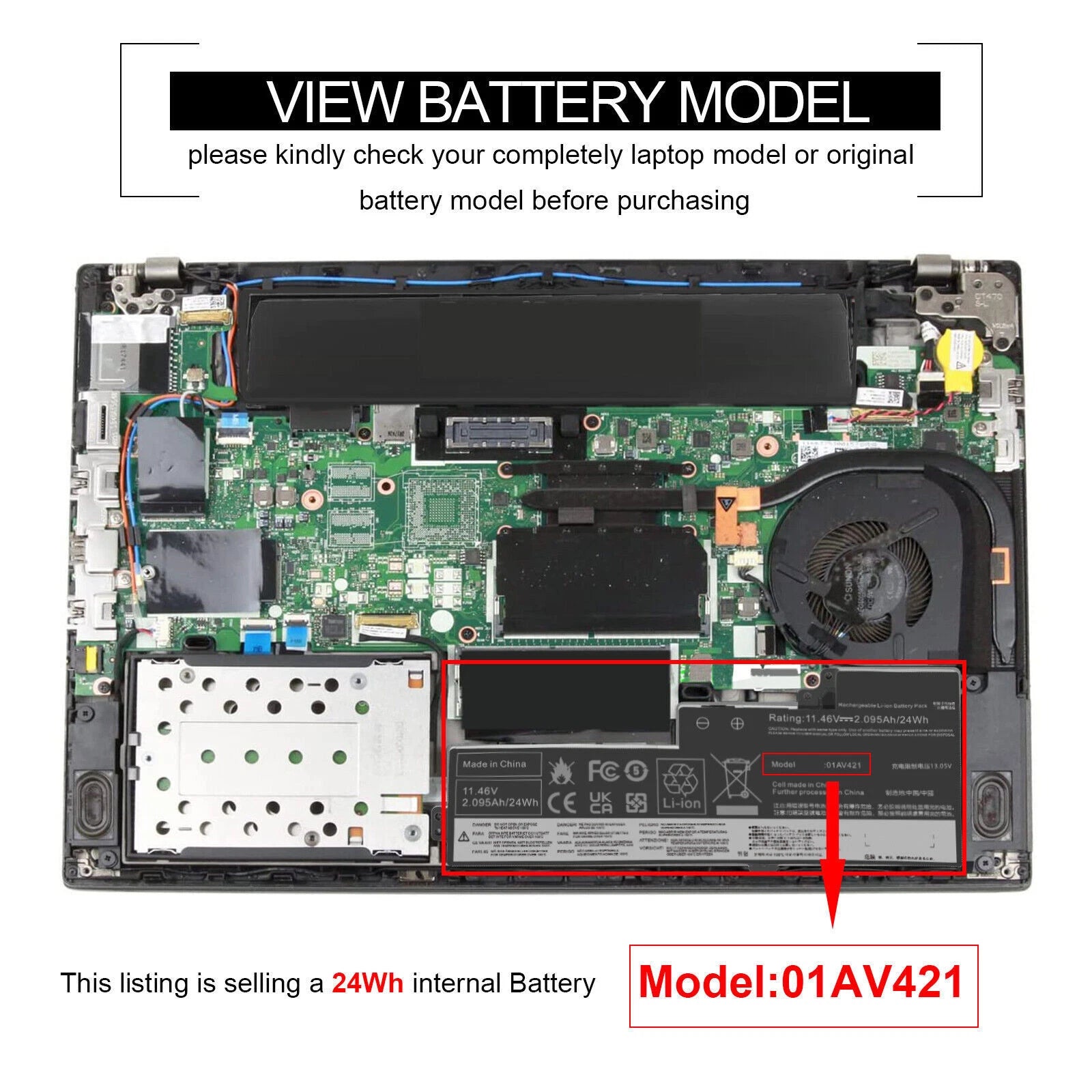 01AV419 Battery for Lenovo ThinkPad T470 A475 T480 A485 Series 01AV421 01AV420