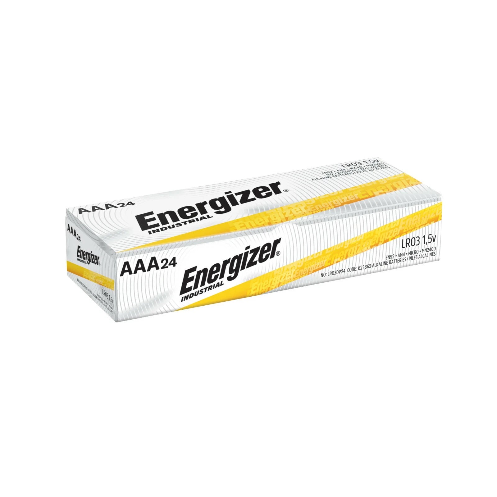 24 Energizer Industrial AAA Alkaline Batteries (EN92, LR03, triple A)
