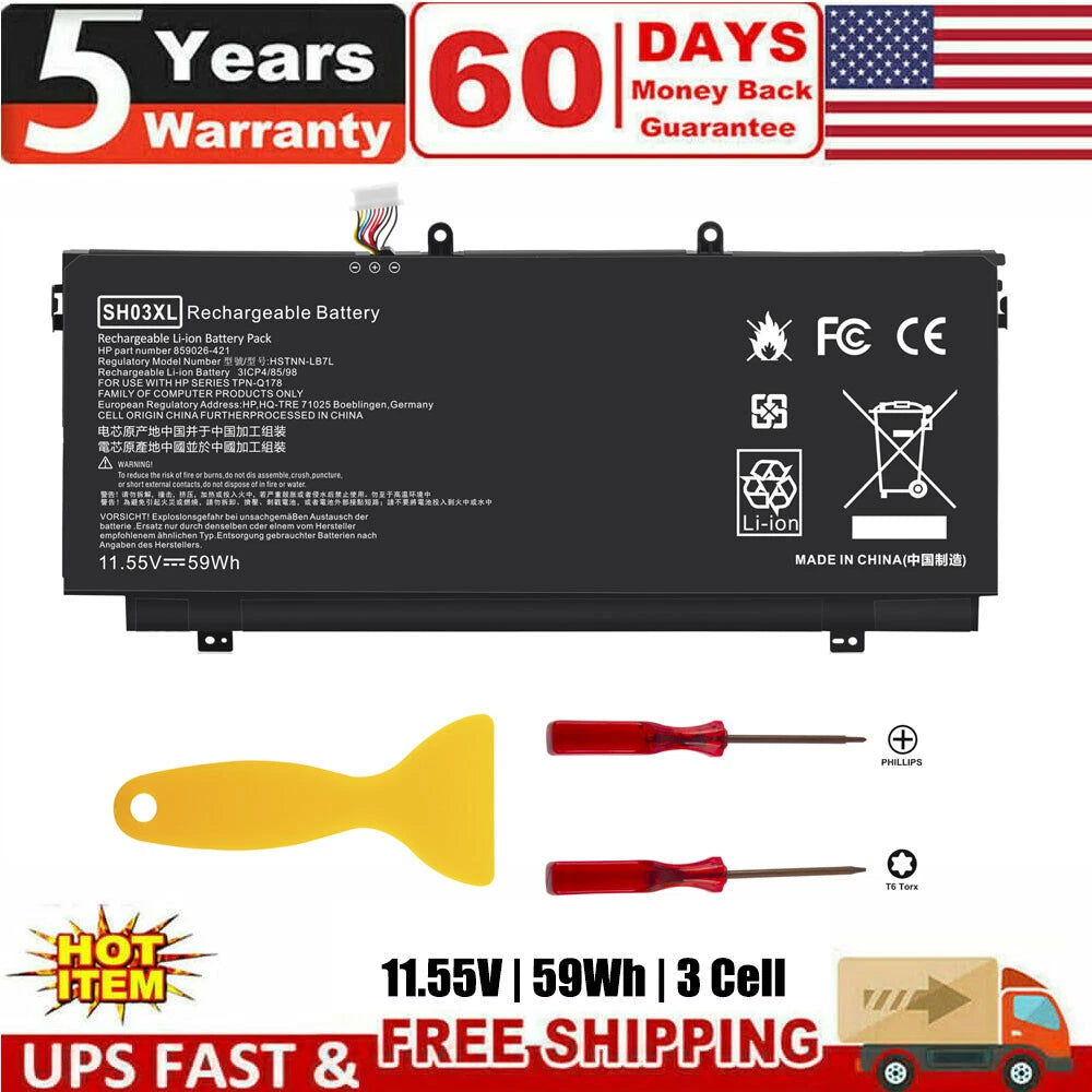 SH03XL 59Wh Battery For HP Spectre X360 13-AC033DX w023dx 859356-855 859026-421
