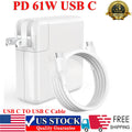 61W USB-C Charger for MacBook Pro 13" A1708 A1706 Thunderbolt 3 Type C Adapter