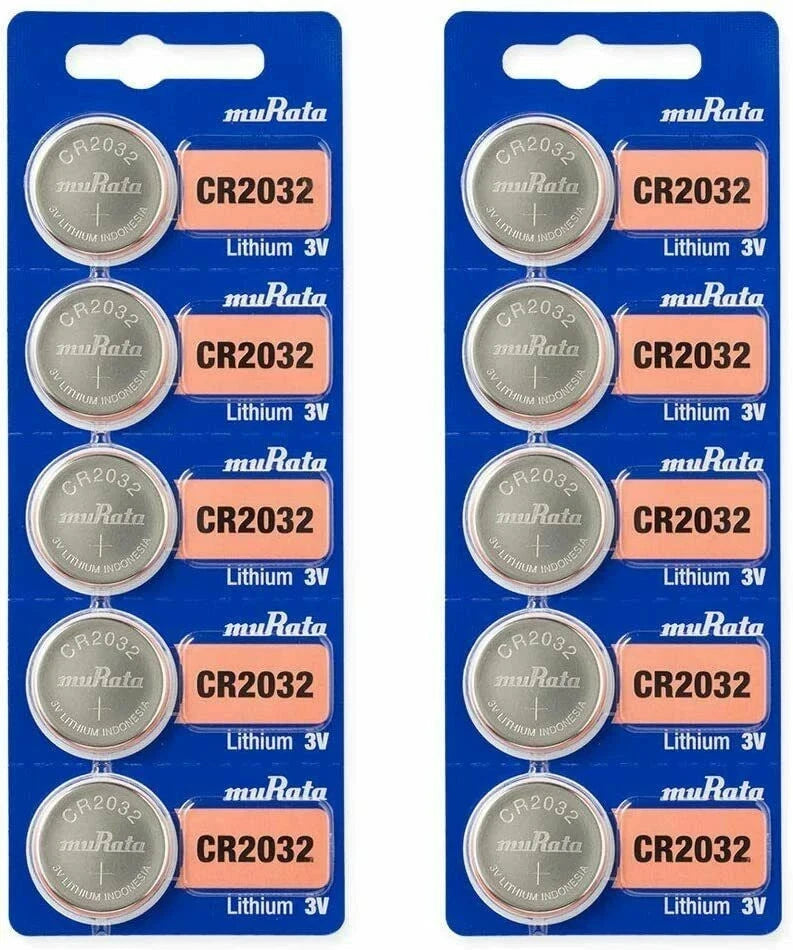 100 x Murata CR2032 Battery 3V Lithium Coin Cell (100 Count)Replaces Sony CR2032
