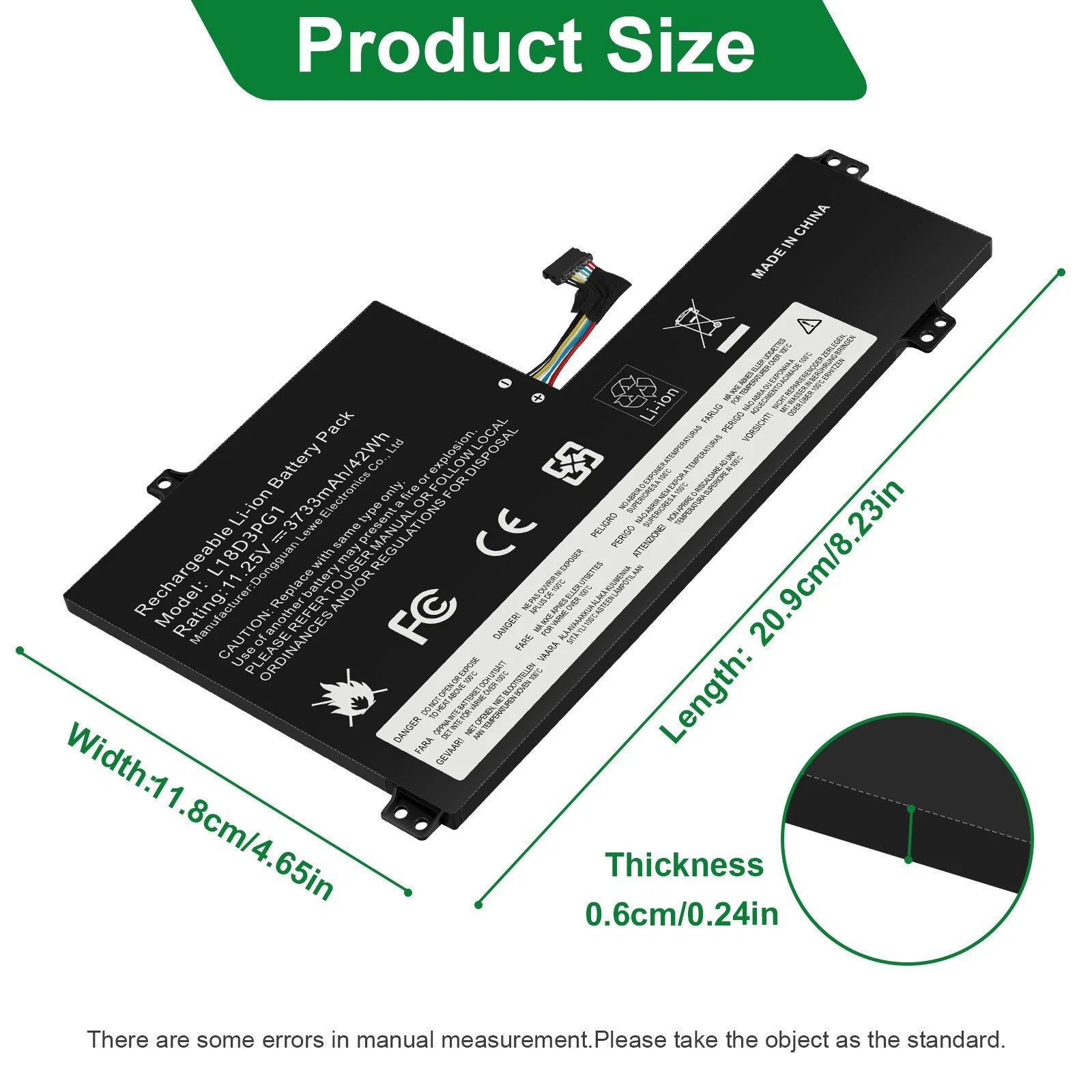 L17M3PB0 L17L3PB0 L18D3PG1 BATTERY FOR LENOVO 100E 300E 500E CHROMEBOOK SERIES