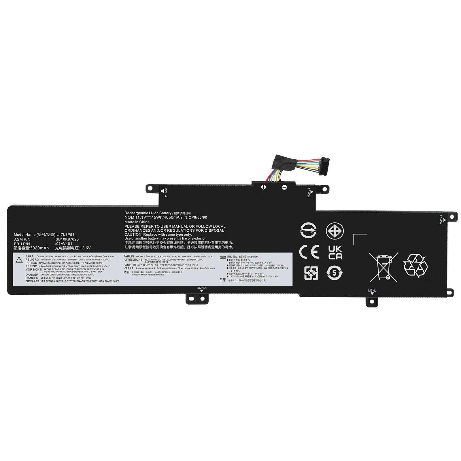L17L3P53 L17C3P53 L17M3P55 Battery For Lenovo ThinkPad S2 Yoga L380 L390 01AV481