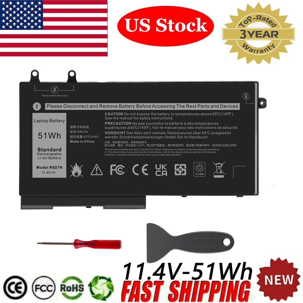 51Wh R8D7N Battery For Dell Precision 3540 3550 Latitude 5400 5500 5510 5410