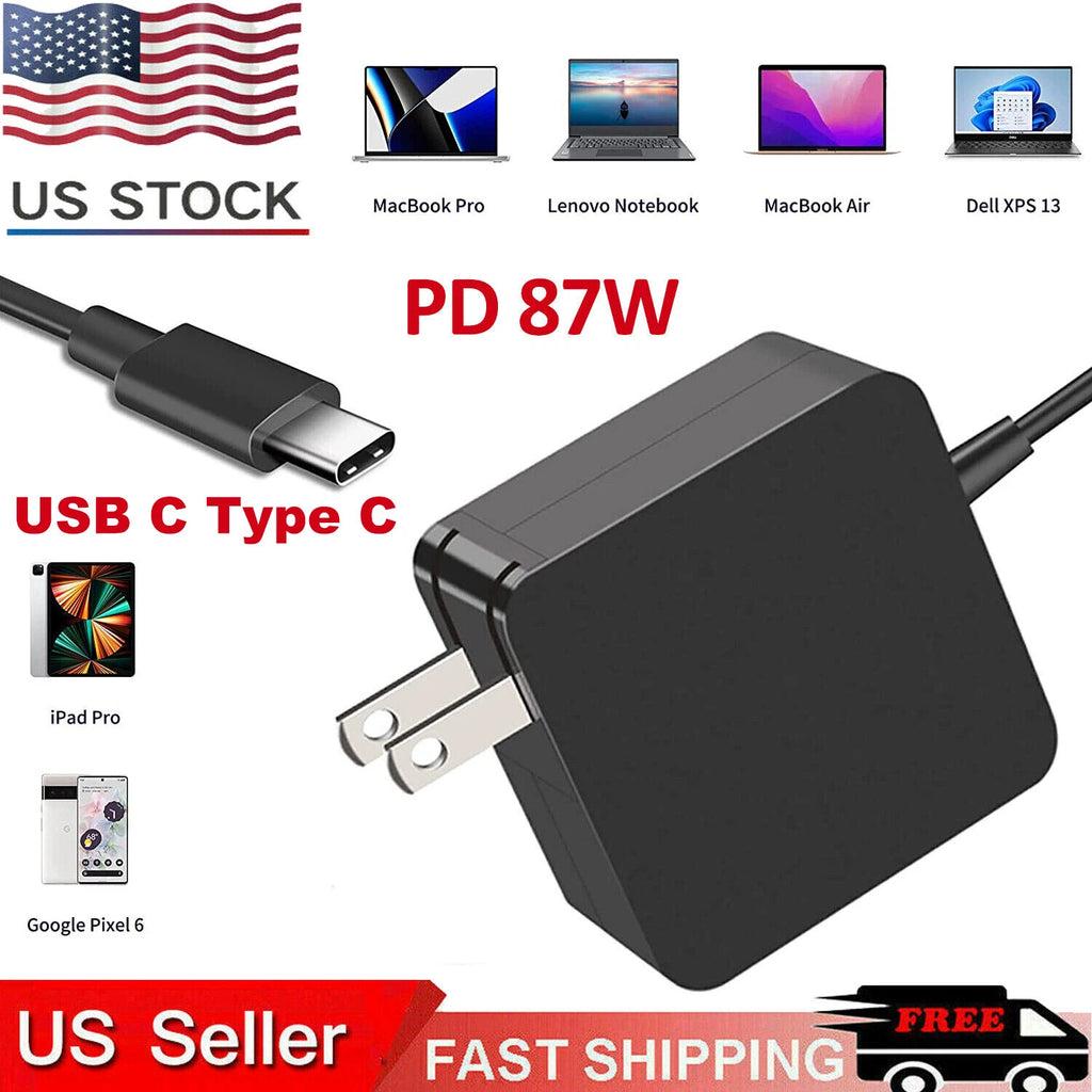 87W USB-C Power Adapter Charger for Apple Macbook Pro 15" 13" A1706 A1707 A1708