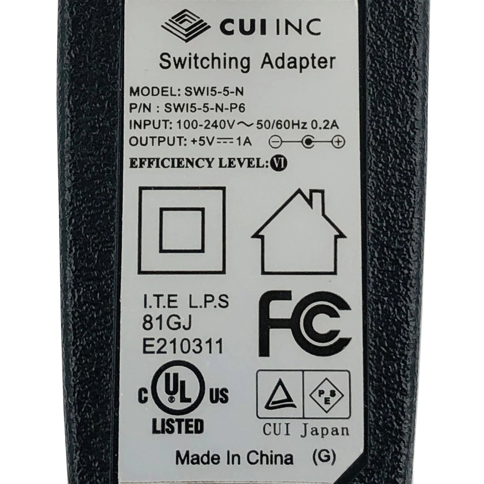 NEW Genuine CUI Inc 5W AC Power Adapter SWI5-5-N 5V 1A SWI5-5N-P6 Wall Charger