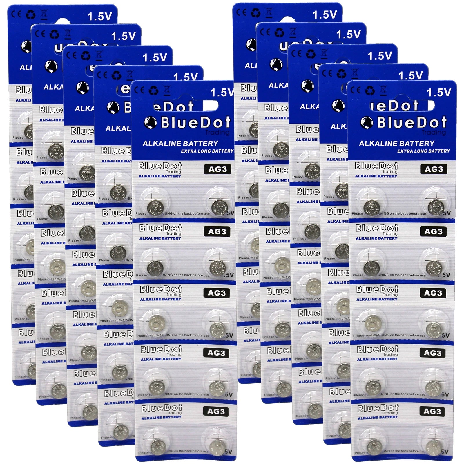 (100) AG3 Watch Batteries New in Package Alkaline Button Battery Thermometer