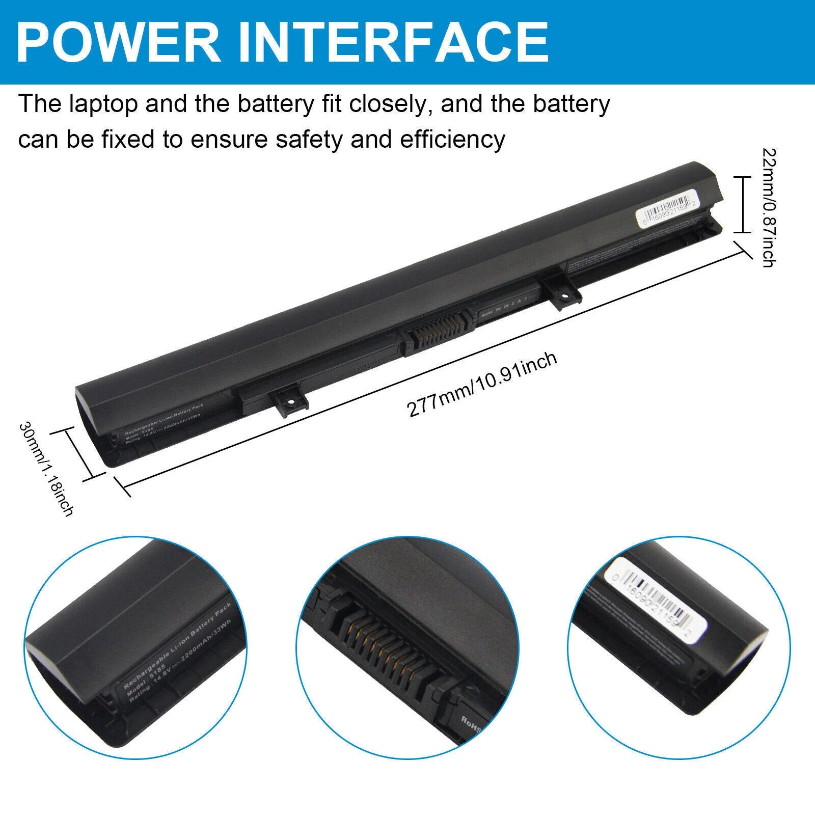 ?LOT 30x Battery For Toshiba PA5185U-1BRS PA5184U-1BRS PA5186U-1BRS PA5195U-1BRS