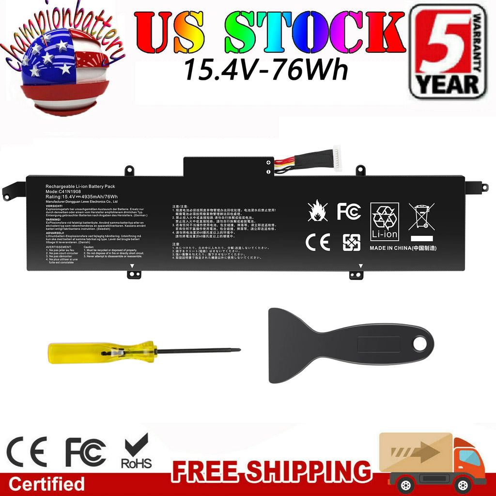 C41N1908 15.4V 76Wh Battery For Asus ROG Zephyrus G14 GA401II GA401IU GA401IV