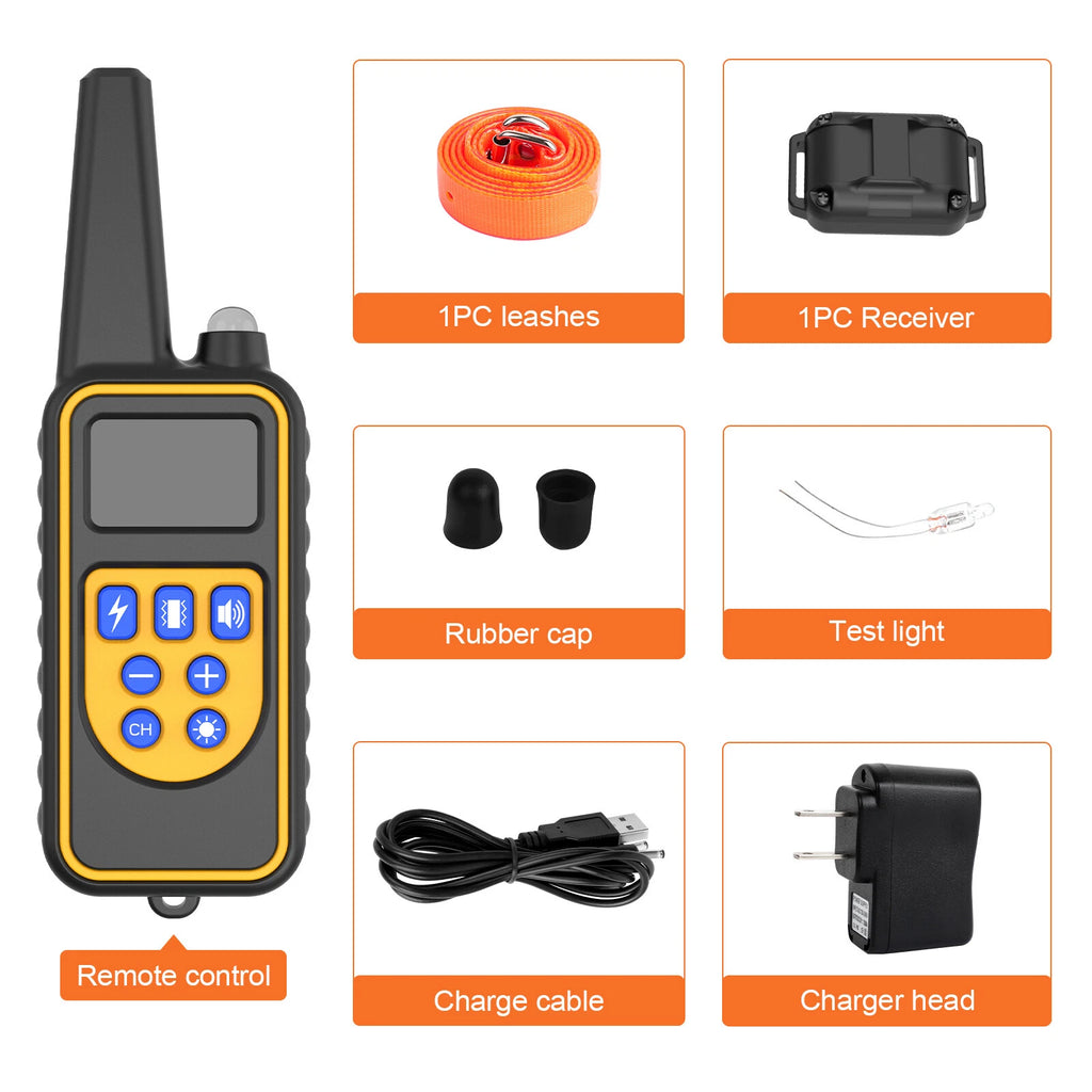 3000ft Dog Training Electric Shock Training Collar Dogs Vibration Sound E-Shock