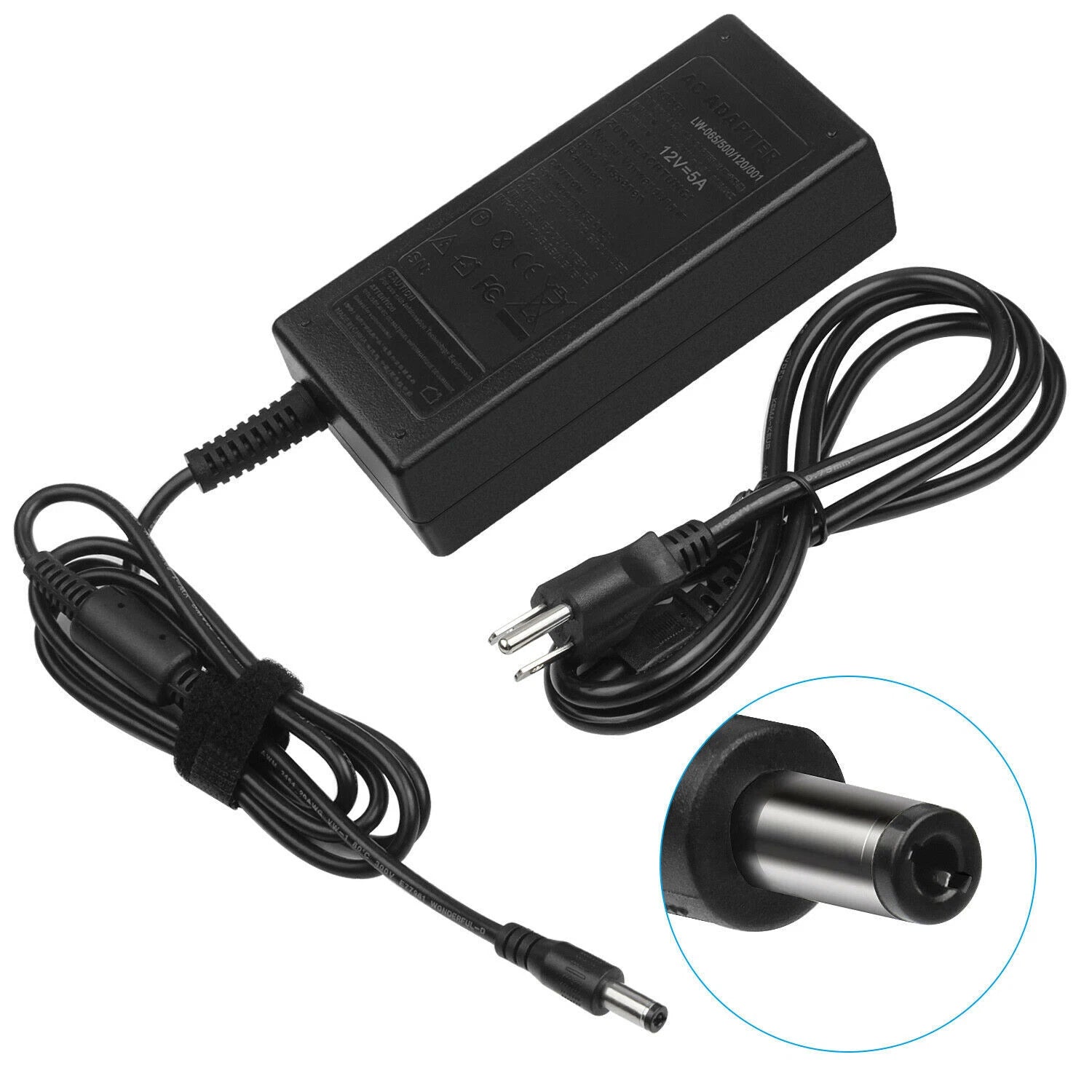 60W Power Adapter Charger for LED Strips Light,LCD Monitor,DVR Security Monitor