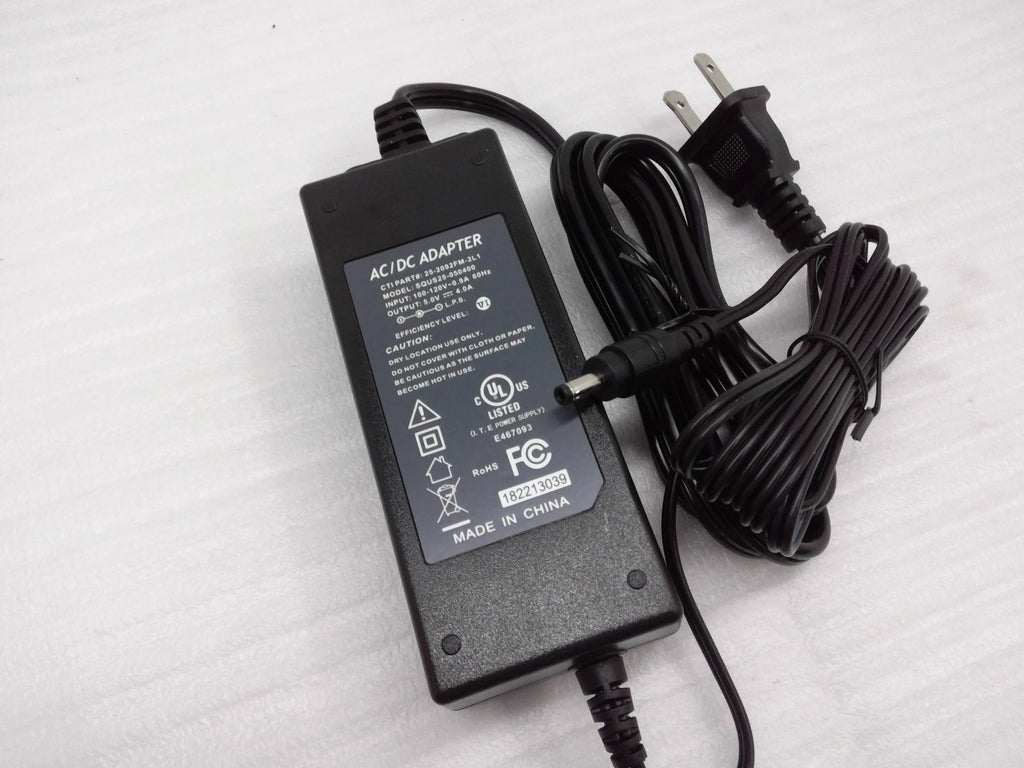 Lot of 5 AC Power Adapter SQUS25-050400 5V 4A CTI#25-2092FM-2L1 4.0*1.7*9.5mm