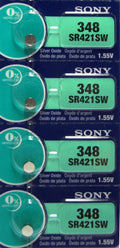 4 Pcs Sony 1.55V Button Cell Battery SR421SW