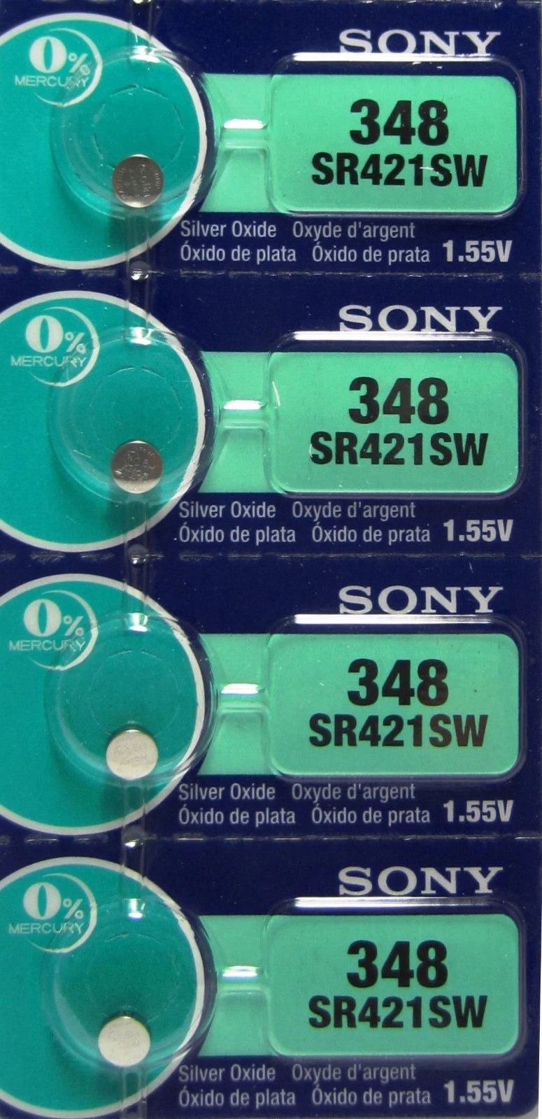 4 Pcs Sony 1.55V Button Cell Battery SR421SW