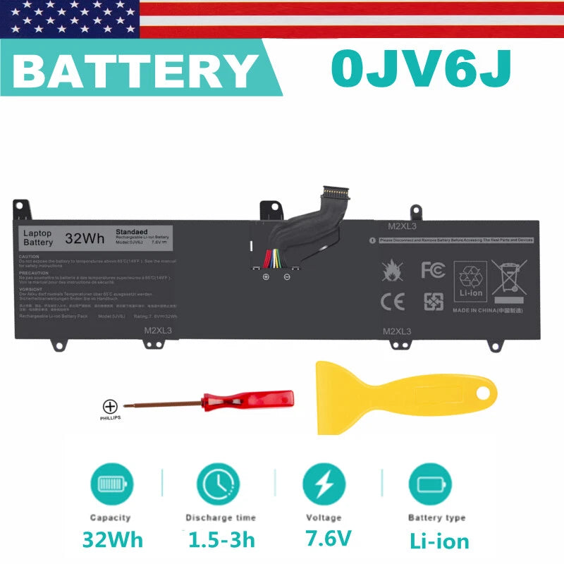 0JV6J Battery for Dell Inspiron 11 3157 3158 3135 3185 3153 3189 3521 3164 3180